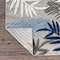 World Rug Gallery Palm Frond Indoor/Outdoor Runner Rug 2'x7' Blue Runner Rug 5550BLUE2X7 - alternate 6